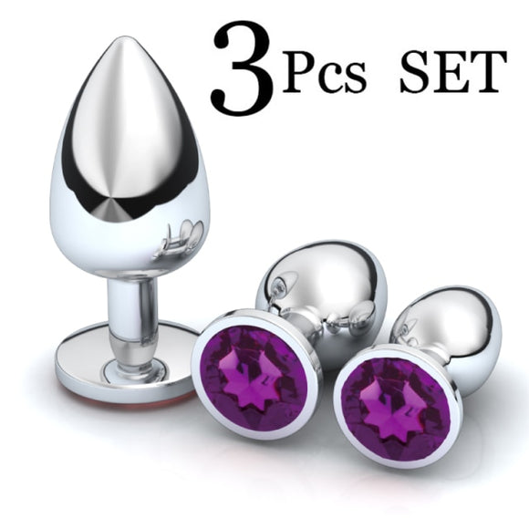 Crystal Anal Plugs (3PC Set) Le' Pleasure Dome Crystal Anal Plugs (3PC Set) Le' Pleasure Dome